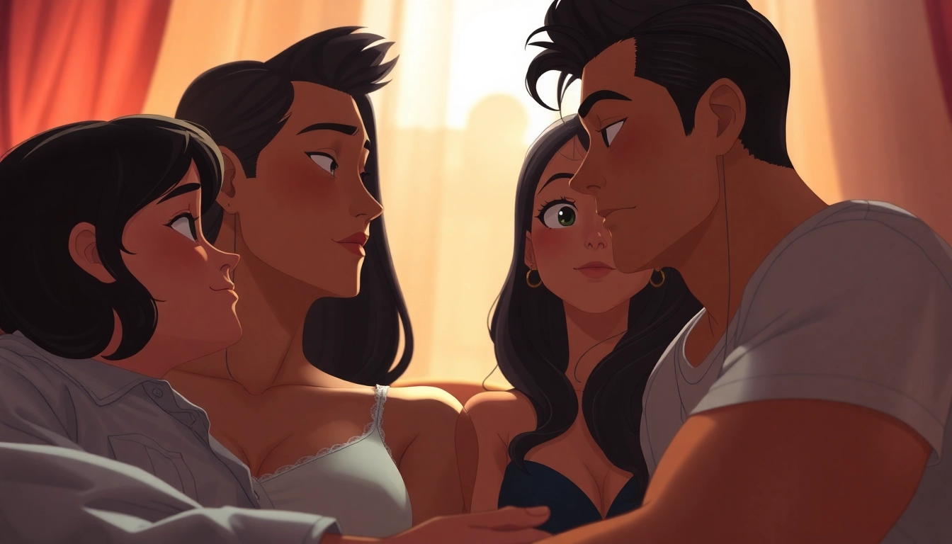 Detailed shot of a scene generated by a high-quality nsfw image generator, showcasing realistic adult characters with expressive features and ambient lighting for immersive visual storytelling.