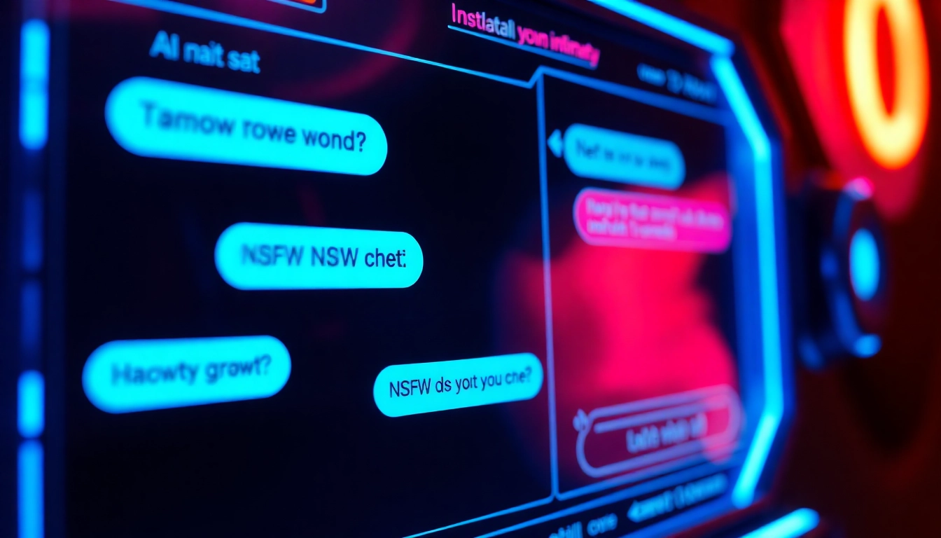 Engaging scene showing NSFW AI chat on a sleek digital device, highlighting unfiltered AI conversations for users seeking raw intimacy.