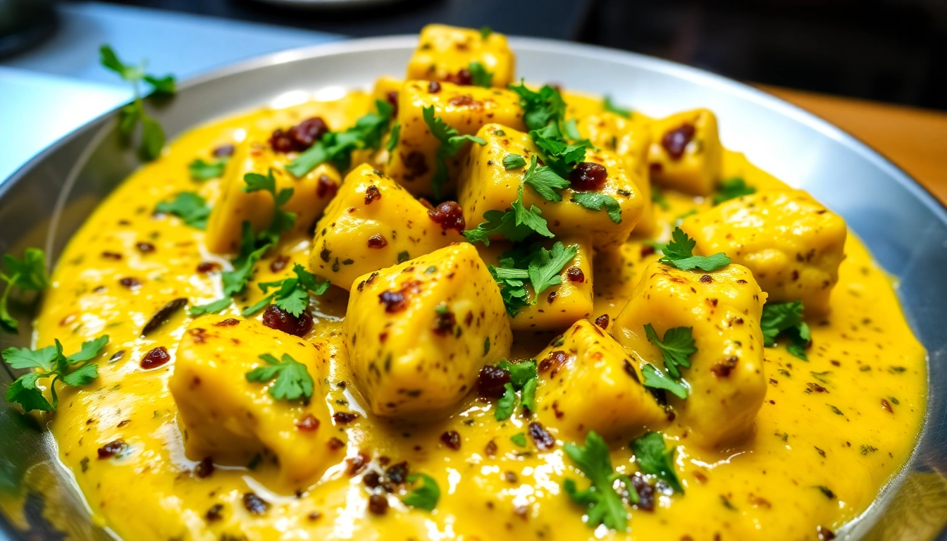 Delicious Ready to Eat Paneer Methi Malai displayed on a plate with fresh herbs, highlighting